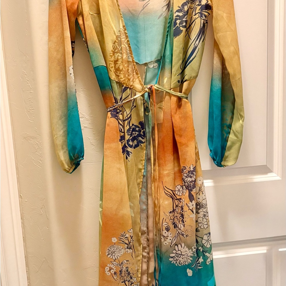 Kimchi Blue Multicolor Floral Kimono